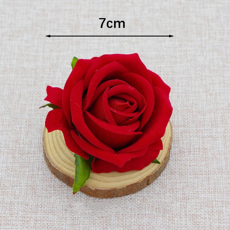 5/10pcs 7cm Artificial Rose Flowers Head For Wedding Home Decoration Fake Flowers Rose Head DIY Wreath Supplies