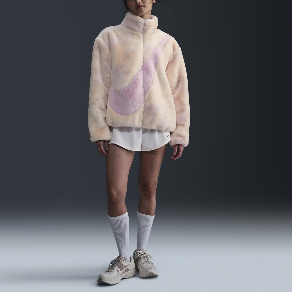 Nike Sportswear Versatile Comfortable Casual Fleece Jacket Women Jacket Foam-Pink HQ4871-663