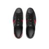 Gucci Ace GG Supreme Canvas Low Top Casual Sneaker Men's Black 429445 96G50 1130