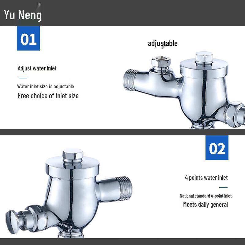 Yuneng Verdecktes Messing Urinal-Spülventil