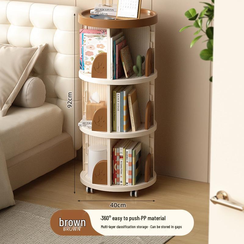 Drehbarer mehrschichtiger Bücherregal: Eckregal & Multifunktionales Kinderbücherregal