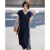 Elegant V-Neck A-Line Sleeveless Summer Dress