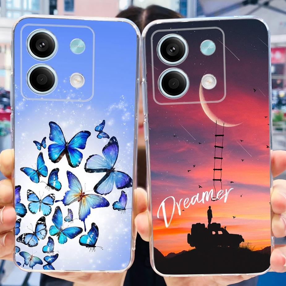 För Xiaomi Redmi Note 13 Pro Plus-skal Lyxigt målat fodral Klar silikontelefonskal för Redmi Note 13 Pro Note13 5G Mjukt skal