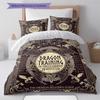 How Train Dragon Pattern Bedding Quilt Set Quilt Cover Pillowcase Home Birthday Gift(1 * duvet cover + 2 * pillowcase, without core)