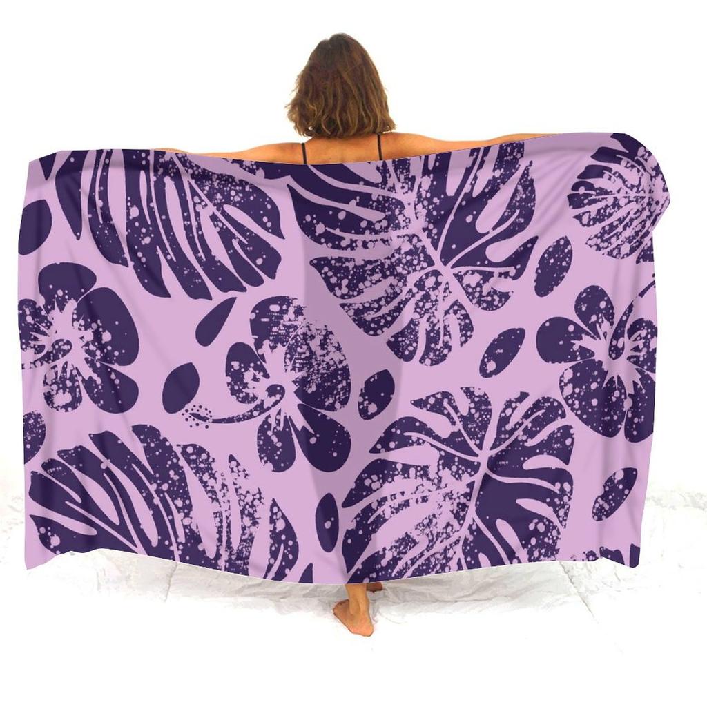 Soft And Comfortable Fabric Summer Beach Holiday Sun Sarong All-In-One Cover Coat Polynesian Print Tailored Women'S Sarong