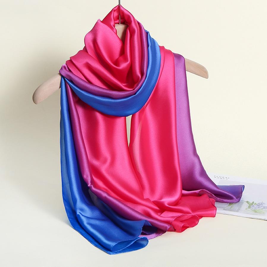 Woman Rainbow Color Breathable Scarves for Mother Summer Travel Neck Cool Skin-friendly Scarves Hot Weather Supplies