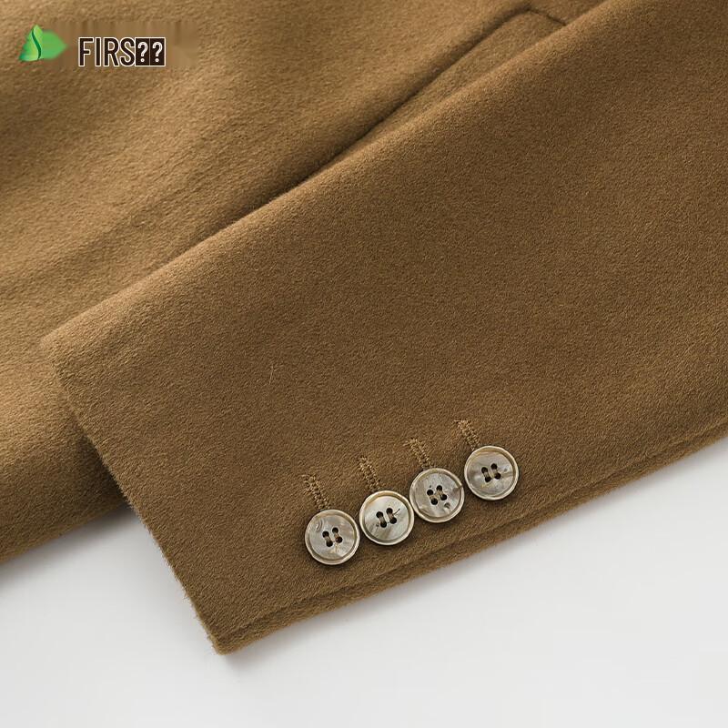 Shanshan Men's 100% Wool Mid-length Double-sided Overcoat