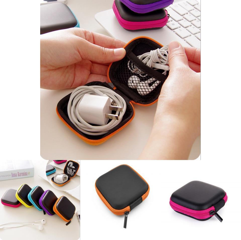 Compact And Stylish Portable Storage Box For Charger Data Cables And Accessories