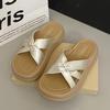 2025 Summer New Outer Wear Fairy Style with Skirt Platform Beach One-word Sandals New Chinese Cross Cool Slippers Woman
