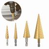 3Pcs Heavy Duty Step Drill Bit Set High Speed Step Drill Bit Hole Cutter  Plastic Drilling