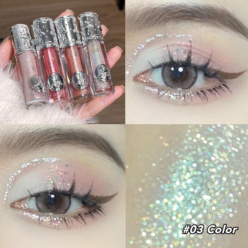 Glitter Vloeibare Oogschaduw Parelmoer Shimmer Highlighter Waterdicht Fijn Glanzend Roze Oogschaduw Koreaanse Charmante Oog Make-up Illuminator