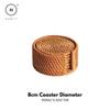 Homlly Basic 100% Natural eco-friendly Hand Made Rattan Coaster Set (6pcs) with Coaster Box