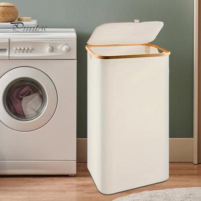 Laundry Basket with Dustproof Lid Foldable Design Large Capacity Waterproof Toys Blankets Storage Organizer Dirty Clothes Hamper