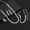 Silver Rhinestone Bride Jewelry Set for Women Sparkling Crystal Necklace Drop Earring Set Accessories for Women Wedding Gift