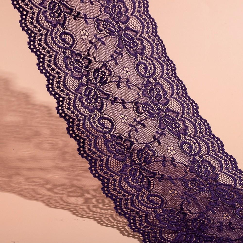 

Decorative 3Meters Floral Lace Ribbon Hollow Out Solid Color Apparel Sewing Fabric DIY Clothing Embroidered Lace Trim Cloth One Size
