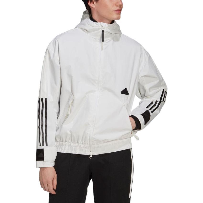 adidas 3-Stripes Storm Jacket 'White' Men's HN1928