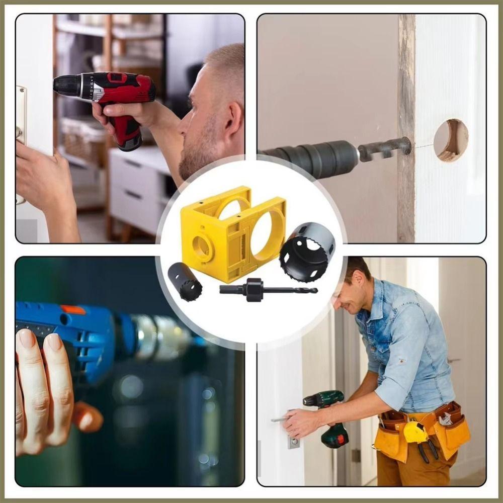 Fixing Tools Door Lock Installation Kit Precise Positioning Snap-lock Arms  Wooden Door