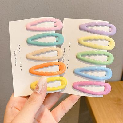 Lot de 2 épingles à cheveux coréennes de couleur bonbon, simples et basiques, pour enfants, couvre-chef, accessoires pour cheveux