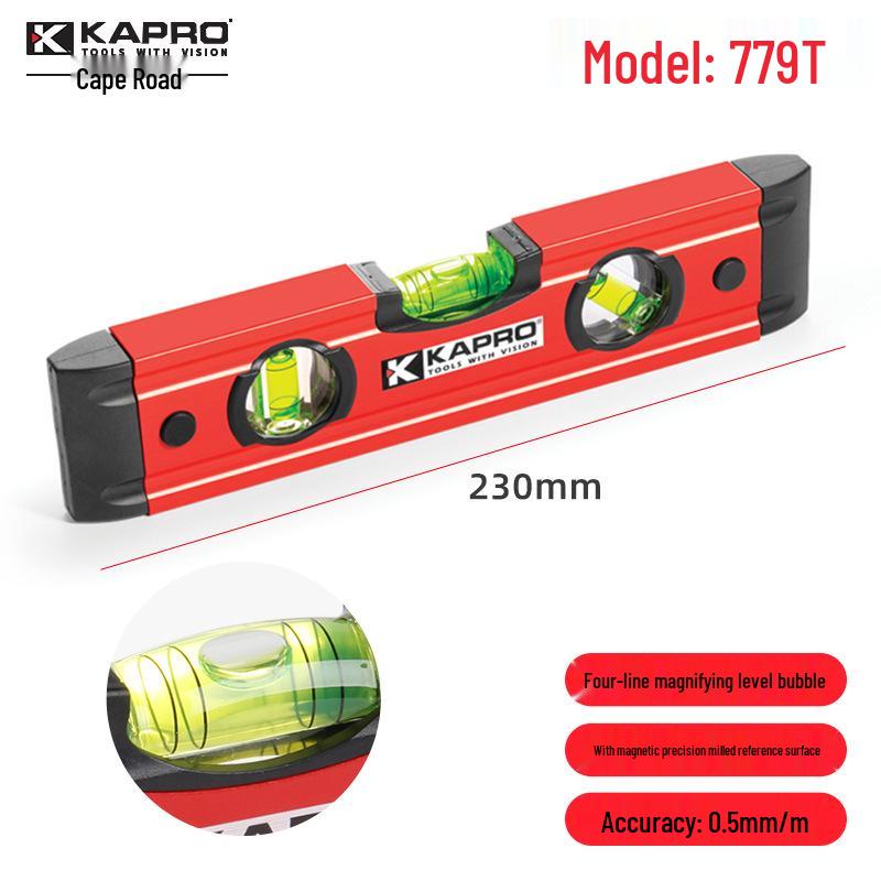 KAPRO Spirit Level 779 – High Precision Aluminum, Drop-Proof, Multi-Function, Strong Magnetic.