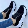 2025 New Thick-soled Lace-up Sports and Leisure Shoes Women's Foreign Trade Large-size Low-top Single Shoes Women's Casual Shoes