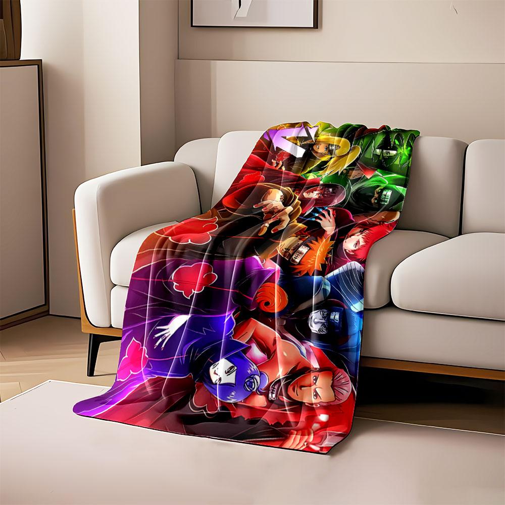 

Characters in black cloaks with red cloud patterns on a vibrant backdrop. for all seasons blanket lunch break throw gift 80cm x 120cm