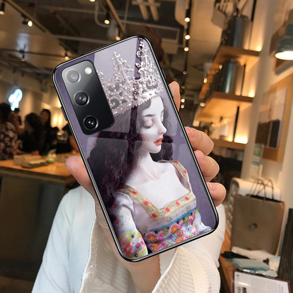 Krajews Creepy Dolls coque Tempered Glass shell Phone case For SamSung Galaxy S8 S9 S10E S20 S21 S5 S30 Plus S20 fe 5G Lite Ultr