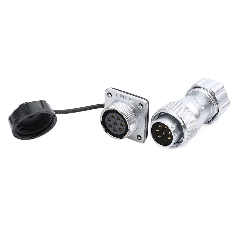WEIPU WS20 TP+Z M20 Industrial Power Aviation Plug Socket Waterproof Connector 2 3 4 5 6 7 9 12 Pin Screw Lock Panel Connectors
