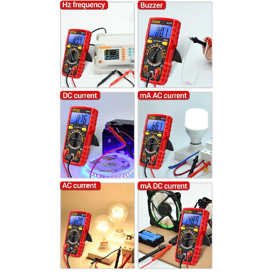 Smart Digital Multimeter ANENG SZ303 1999 Count Professional AC/DC Voltage Current Electrical Data Retention High Precision Tool