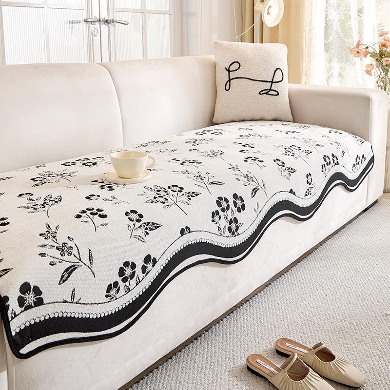 Spezialgeformtes Sofakissen ist universell für alle Jahreszeiten 2025 neues rutschfestes Sitzkissen, einteiliger Leder-Gerade-Reihen-Sofabezug Überzugstuch