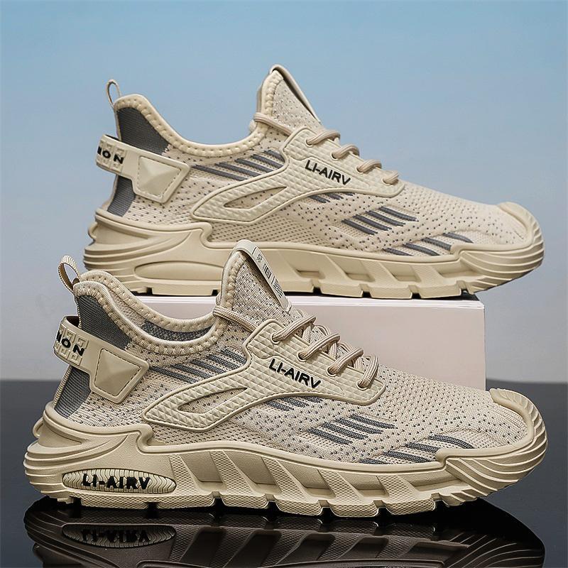 

Fashion Men s Sneakers Spring Summer New Mesh Breathable Comfortable Casual Shoes Fashion Lace Up Lightweight Non Slip Running Shoes 39