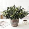 Artificial Salix Leaf 5 Forks Realistic Greenery Flexible Stems No Watering Maintenance Faux Plant Home Decor
