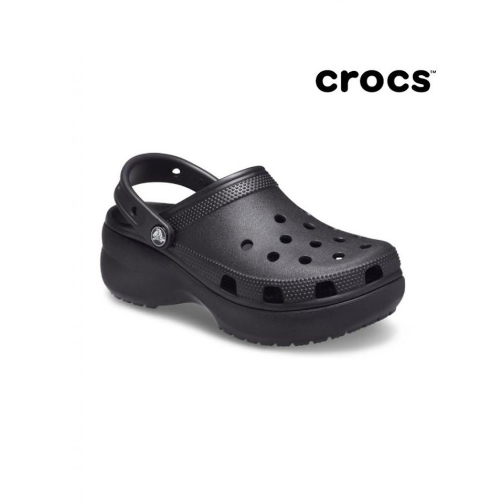 Crocs Womens Classic Platform Clogs Black 206750 001