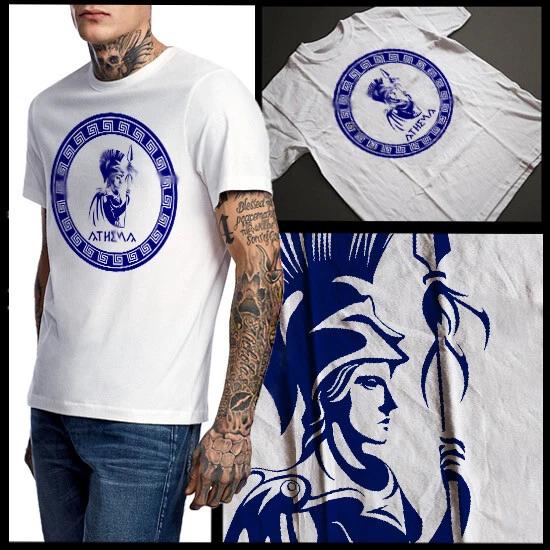 

Warrior Greco Roman Greek Mythology Gladiator With Sword Cotton T-Shirt S
