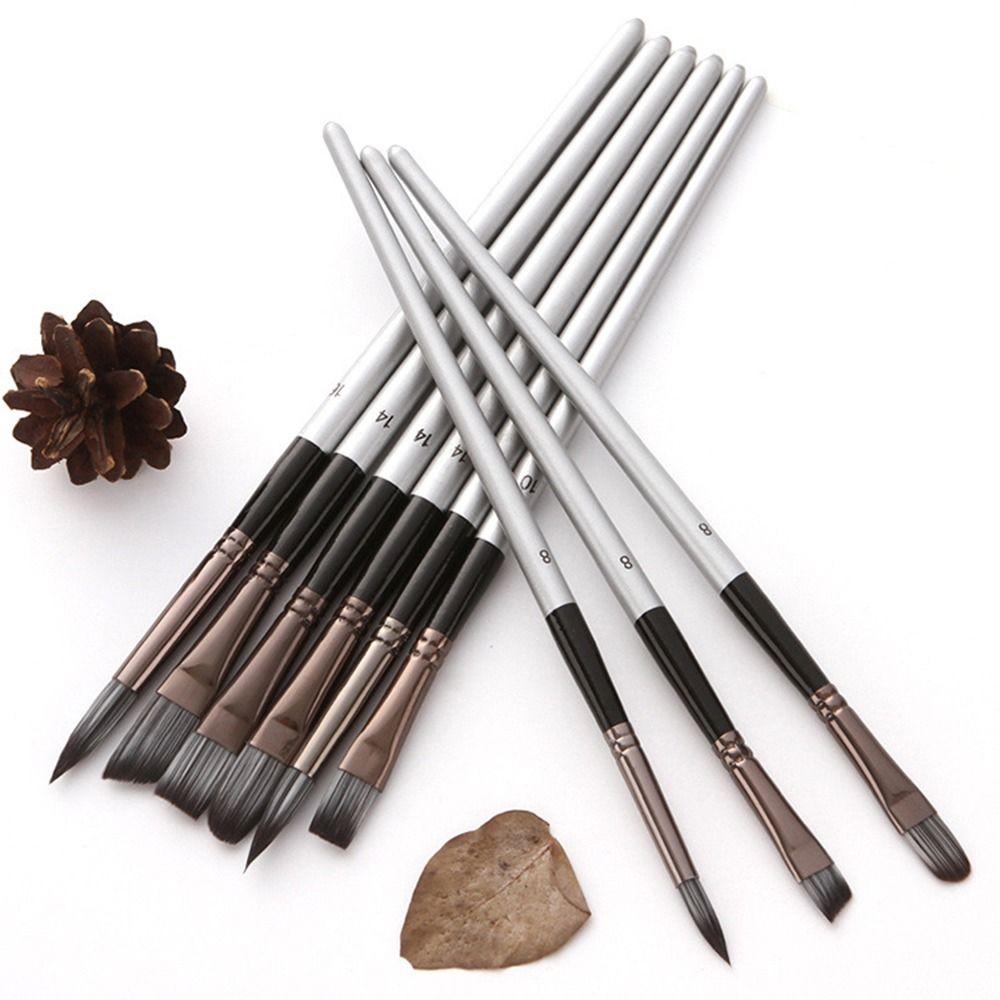 24pcs/set Nylon Hair Oil Painting Brush Wooden Handles Watercolor Paint Brush Pen Children