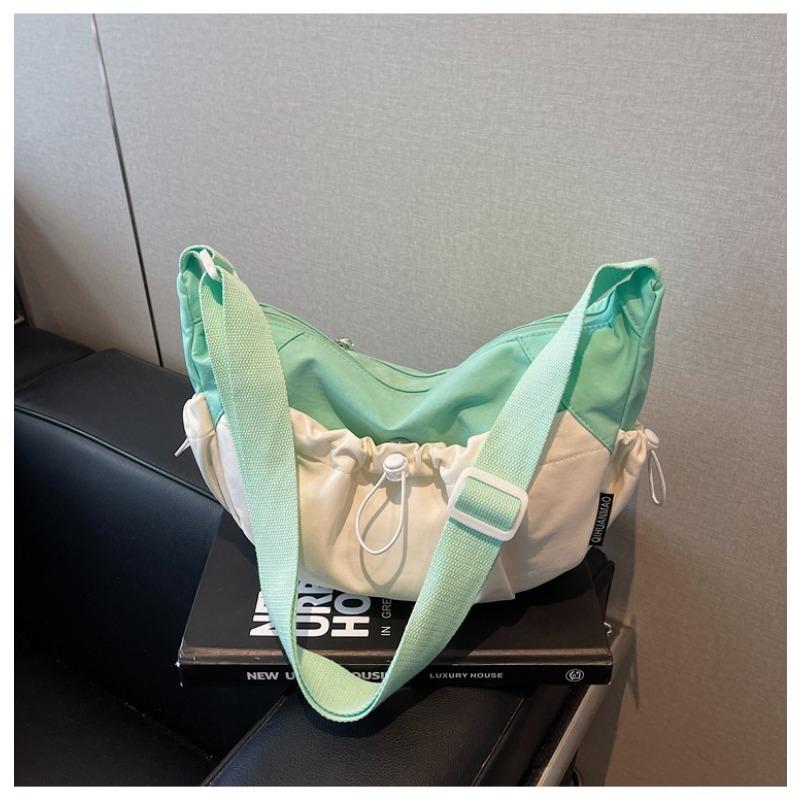 

Маленькая свежая холщовая сумка контрастного цвета, простая и модная универсальная повседневная наплечная сумка, сумка-мессенджер для учебы и работы бирюзовый