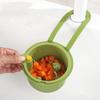 1Pc Plastic Kitchen Hanging Sink Drain Basket Automatic Dump Kitchen Sink Waste Collector Removable Bottom for Easy Installation