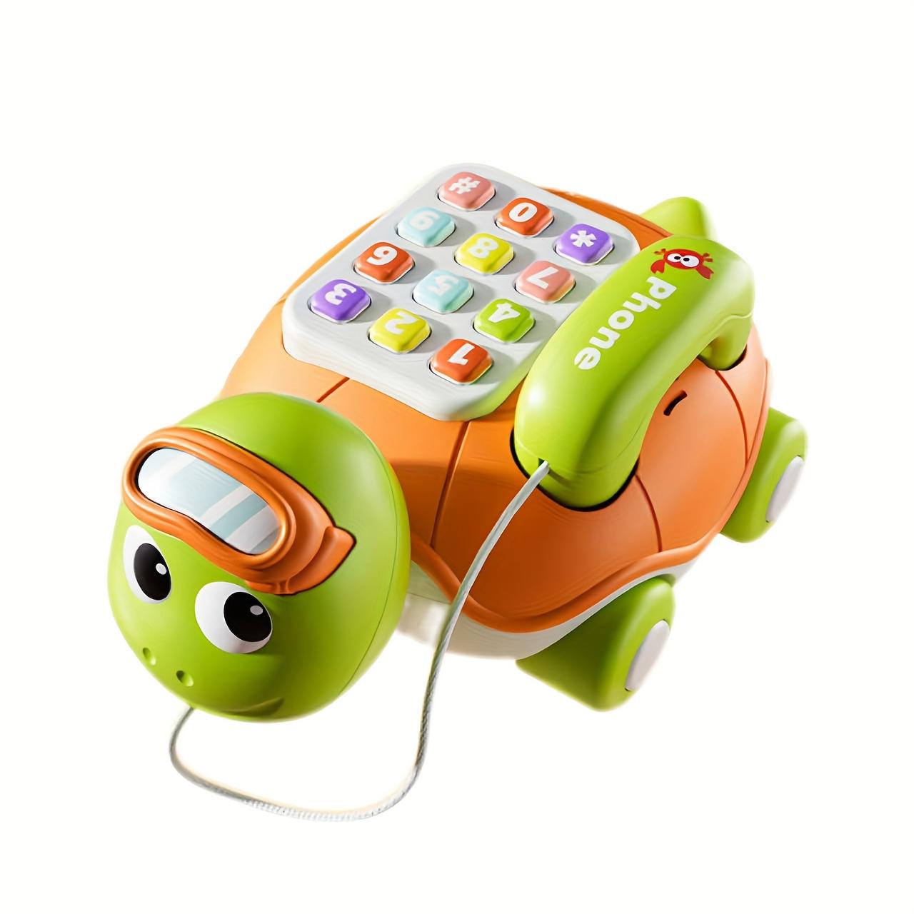 Jouet musical multifonctionnel pour bébé Tortue Téléphone Piano électronique Dinosaure Rampant Jouets éducatifs précoces pour tout-petits
