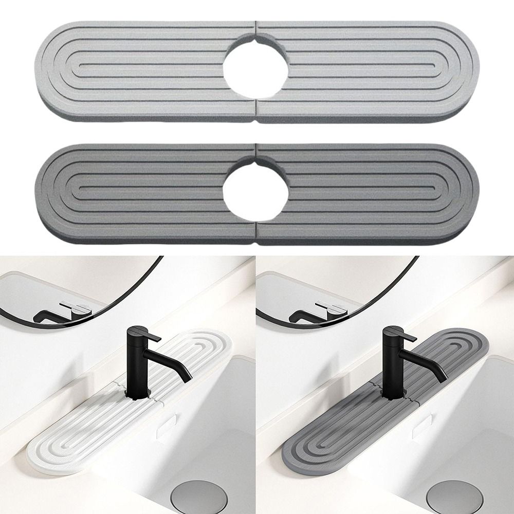 1Pairs Quick Dry Sink Splash Guard Super Absorbent Washbasin Mat Durable Drying Mats  Bathroom