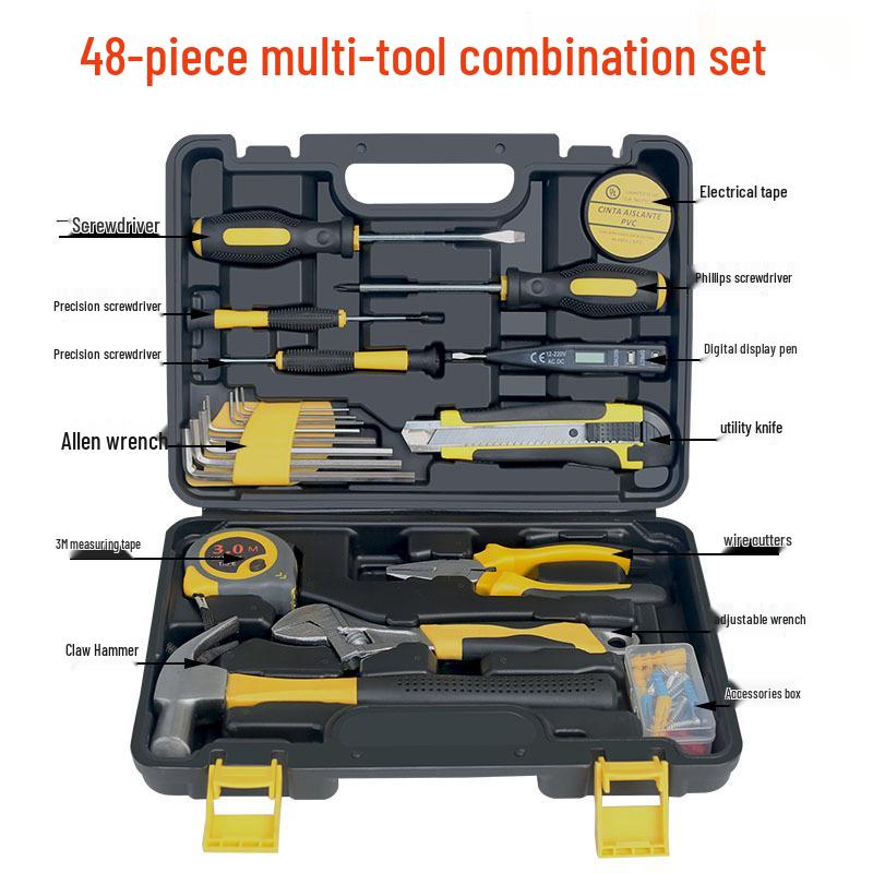 Electrician, Carpenter, Plumber Tool Set: Complete Combination Toolbox for Repairs
