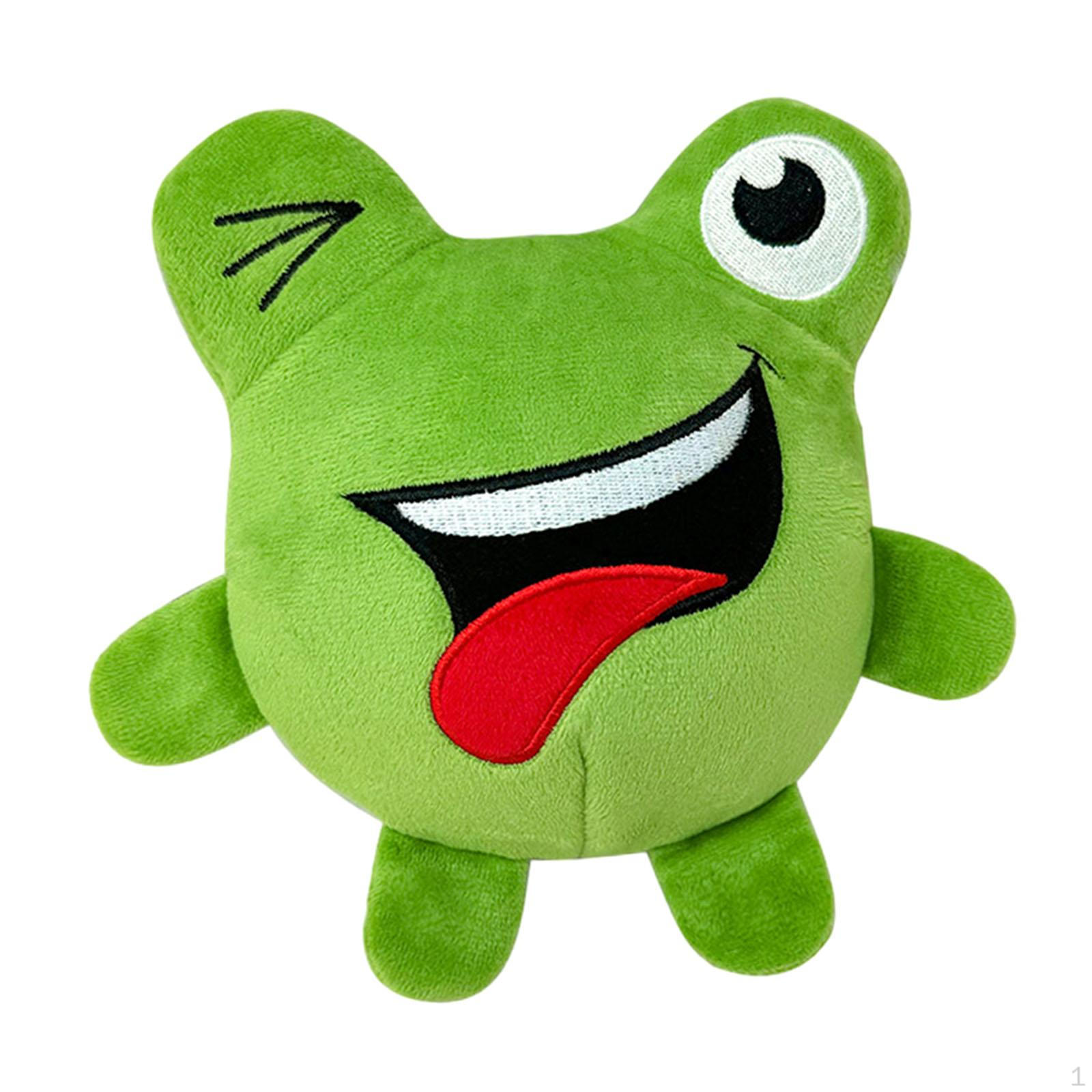 

Green Frog Jumping Ball Pet Toy with Sound Interactive Play Stuffed Dog Toys Plush