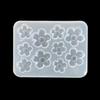 Flexible Harzform Anhängerformen Kleine Blumenform Silikonstruktur für Epoxid-Bastelarbeiten und Kreative Wanddekorationen