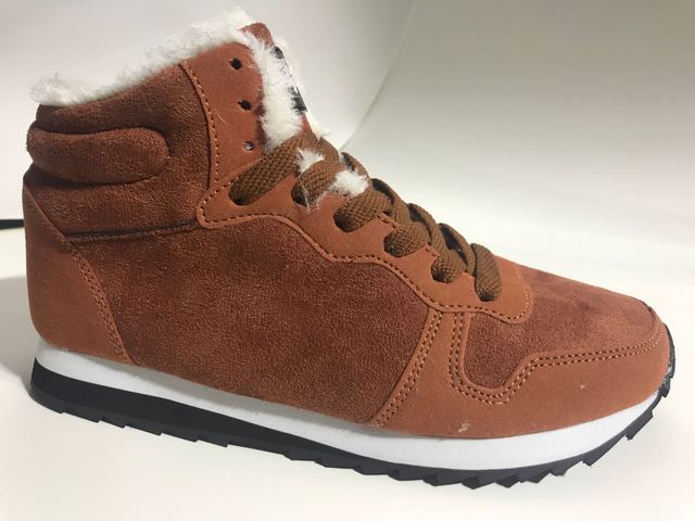 Men's Winter Snow Boots Lace-Up Suede Ankle Boots Flat Vulcanized Shoes Warm Outdoor Sneakers