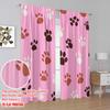 2pcs,2D Plane Printing Creative Curtains Paws Parade Versatile Durable Polyester (without Rod) Room Decor Ldeal for Bedroom