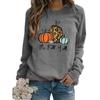 European and American Halloween Women's Pumpkin Print Crew Neck Long Sleeve Sweatshirt
