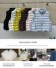 Women's Short White Duck Down Ribbed Vest - 2026 Autumn/Winter Korean Style, Loose Stand Collar, Casual Fit.