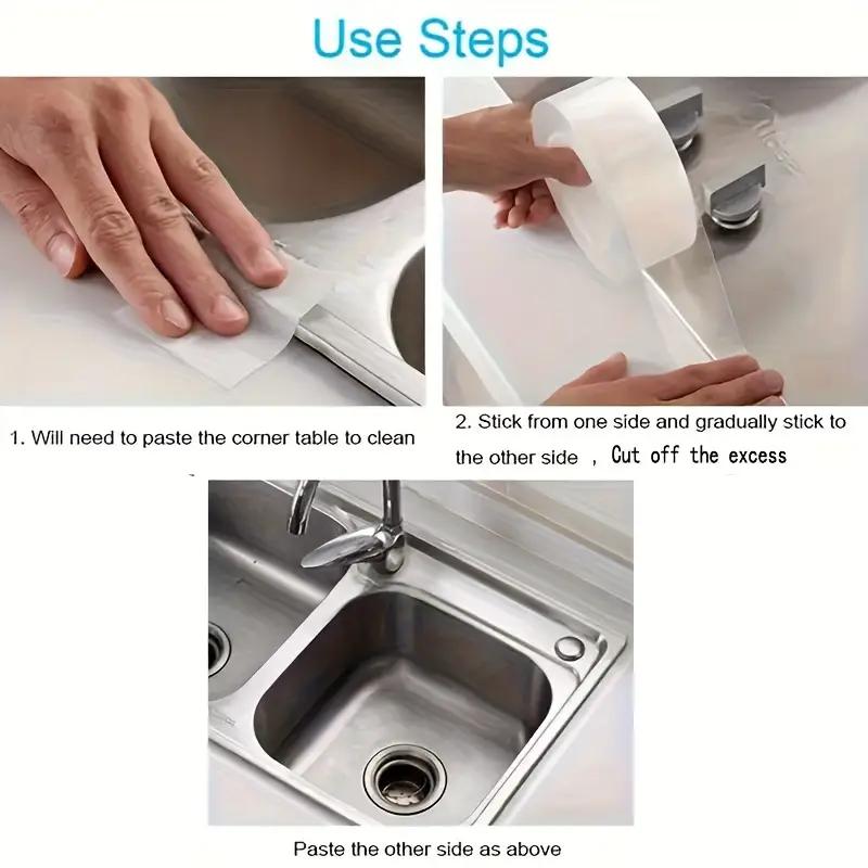Keywords Silicone Waterproof Adhesive Tape for Kitchen and Bathroom, Kitchen Joint Sealing Strip, Transparent Waterproof Strip