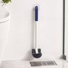 Wall Mounted Toilet Brush, Anti-Slip Handle Curved Soft Bristles Toilet Cleaner, Toilet Grooves Bathroom Brush for Deep Cleaning