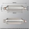 51mm Oval Straight Stainless Steel Exhaust Tailpipe for Motorcycle Modification