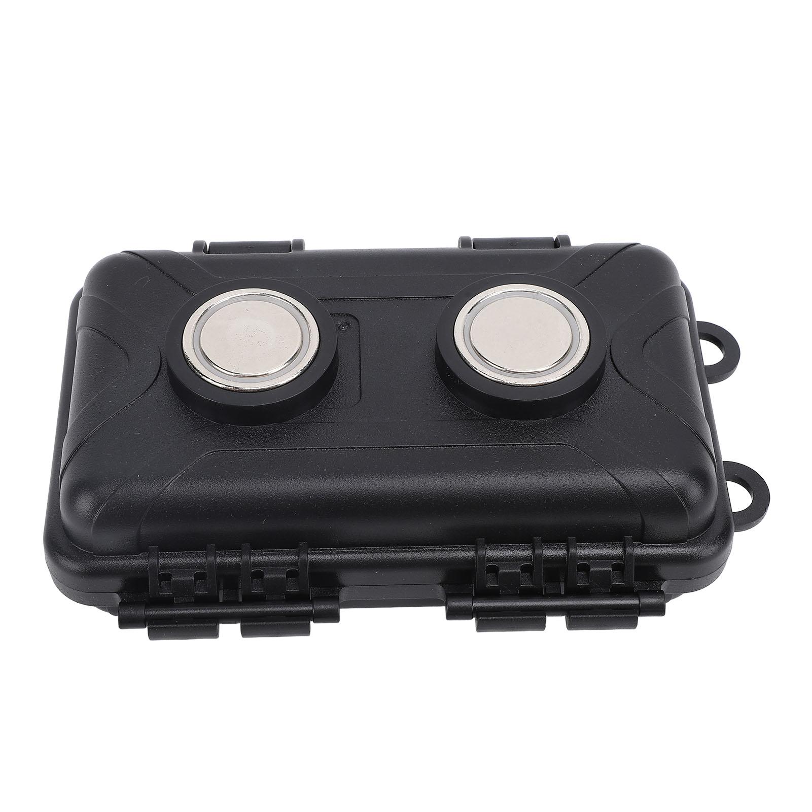 

Magnetic Storage Box 13x8.5x4.5cm Water Proof Under Car Magnetic Key Holder with 4 Safety Buckles