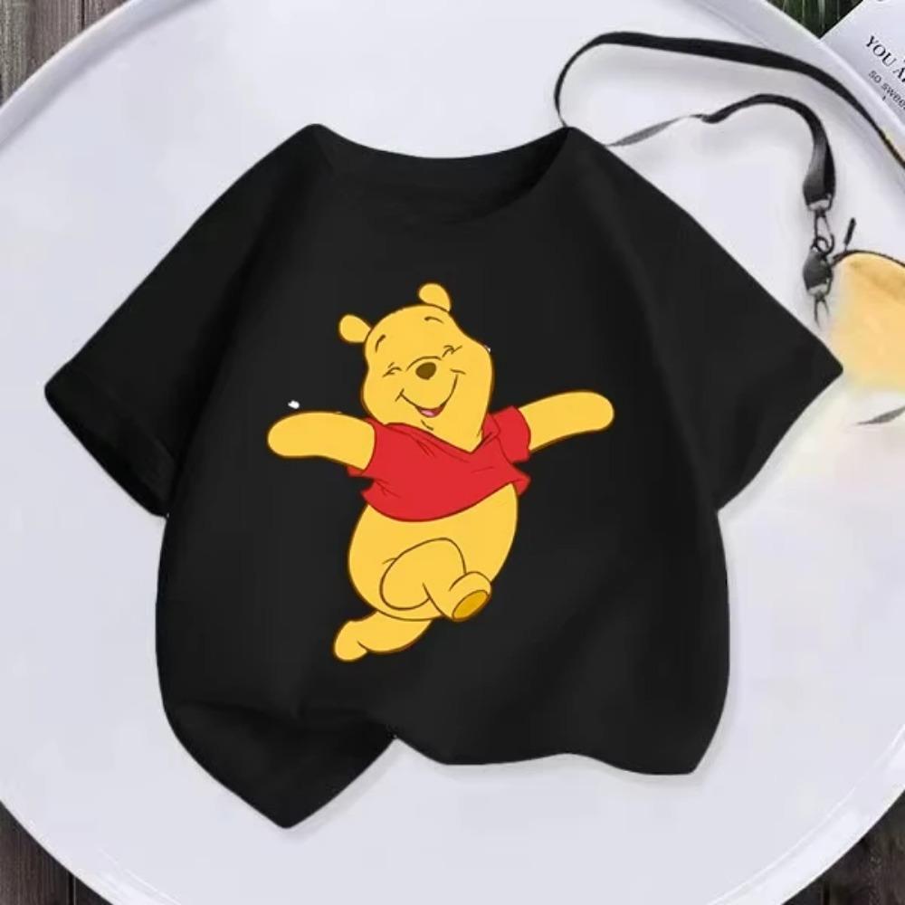 2026 Summer New Product from Winnie the Pooh Cartoon Pattern Children's Soft and Comfortable Short-Sleeved Shirt